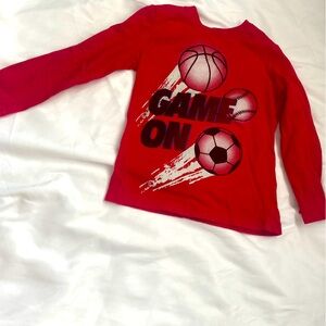 Boys red long sleeve sport shirt